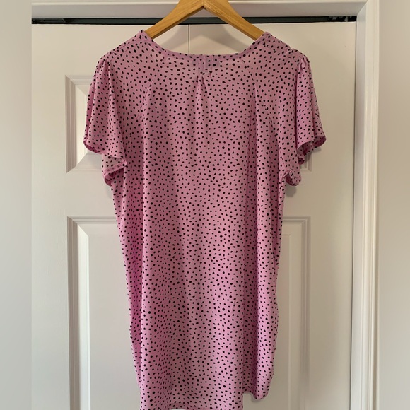 Lily Morgan Pink Polka Dot Short Sleeve Blouse Women’s Size US XL - Picture 5 of 10